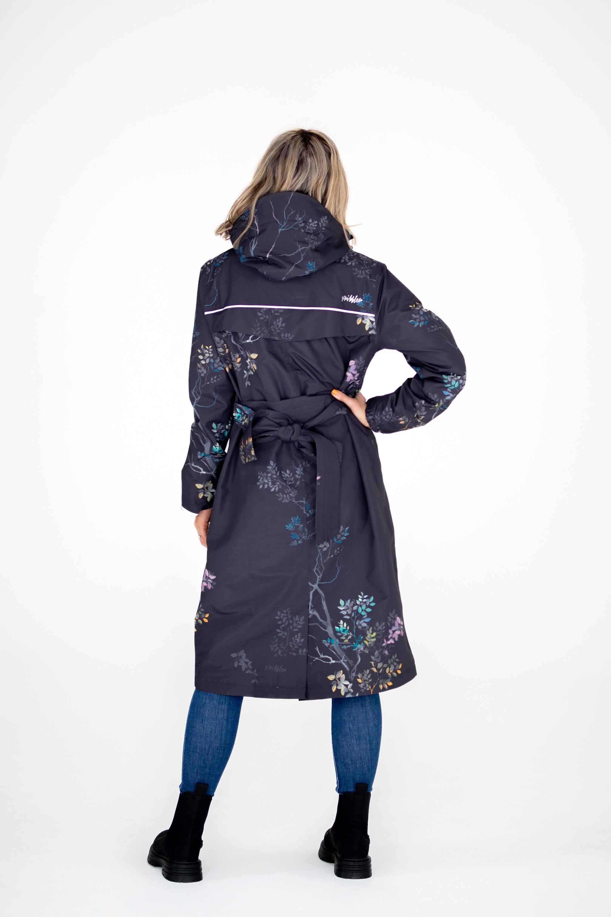 【POPPY】 SPRING COAT (navy) Scribbler women's raincoat | Botany luxe trench coat | Plus